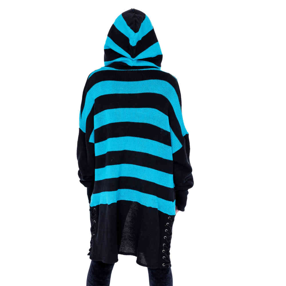Heartless - Willa Long cardigan - Black/Blue